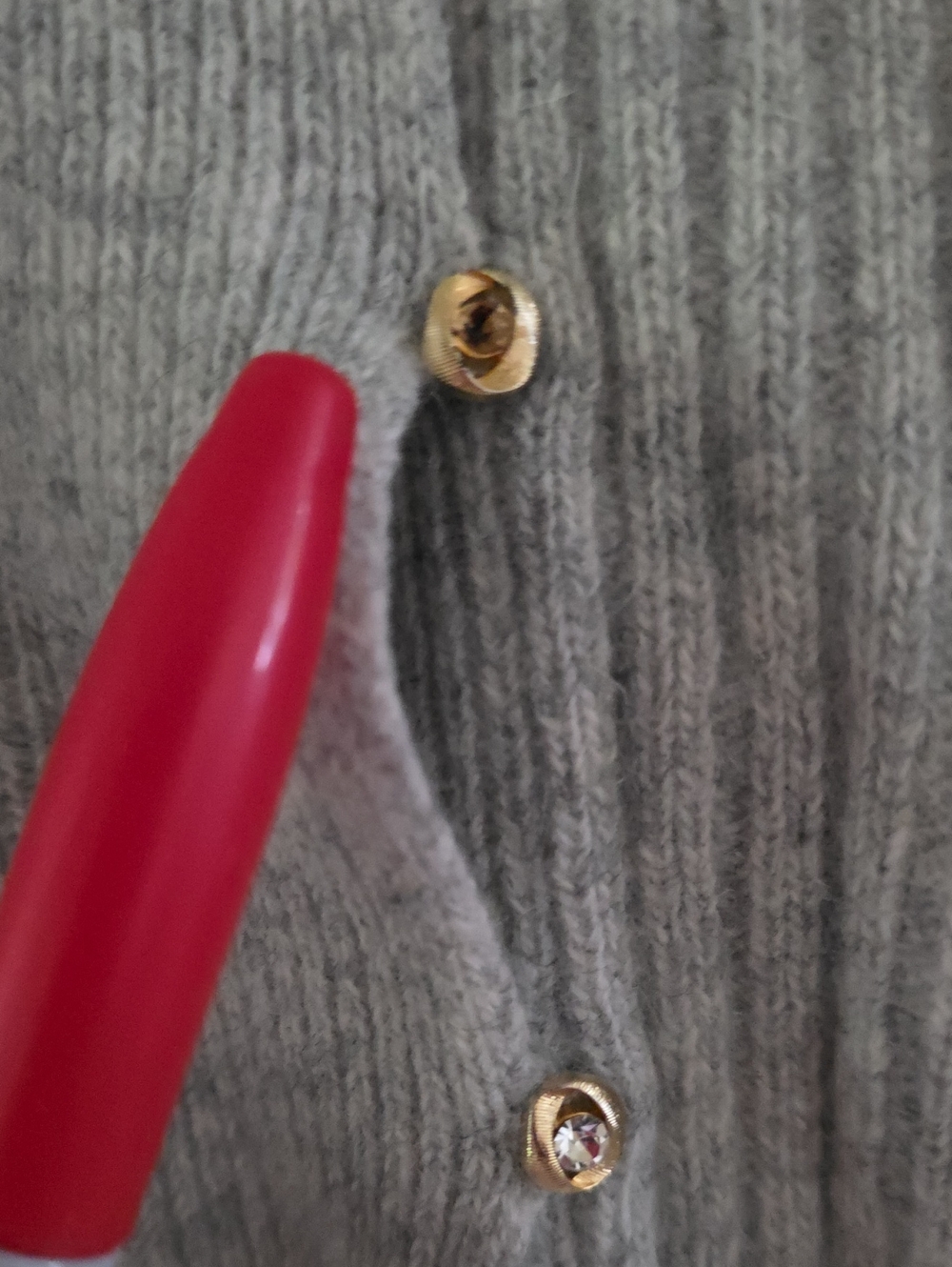 Vintage RINO ROSSI Knit Lambswool & Rabbit Hair Angora Puff Sleeve Cardi - S - Picture 8 of 14
